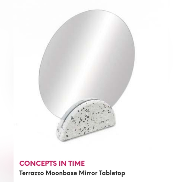 CONCEPTS IN TIME Terrazzo Moonbase Mirror Tabletop, BNIB - Picture 2 of 4